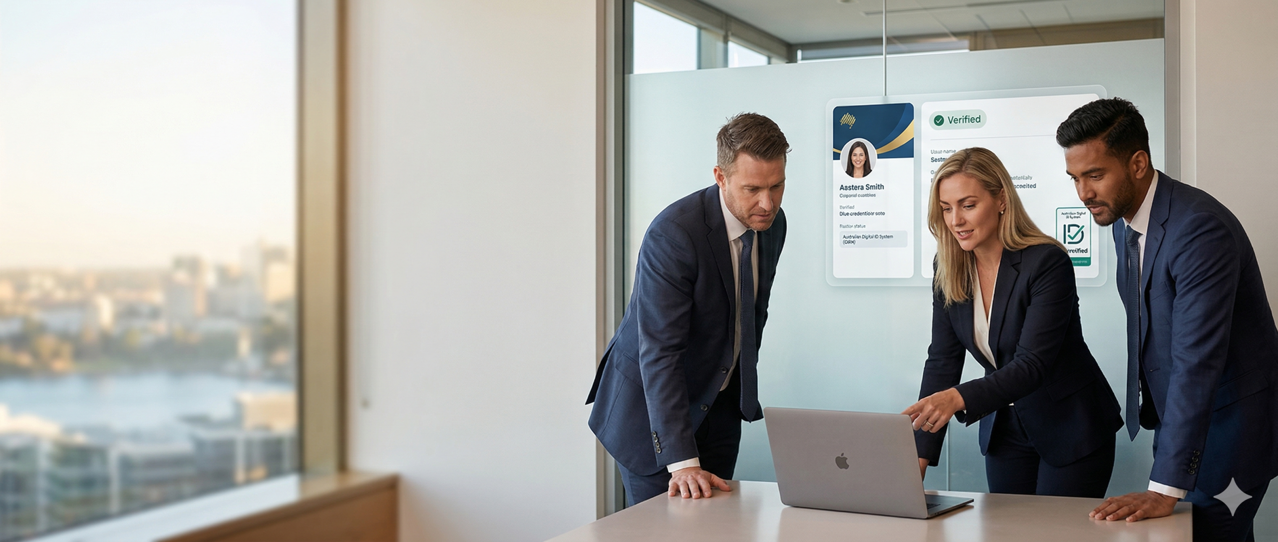 Australian business leaders reviewing verified Lean Six Sigma digital credentials